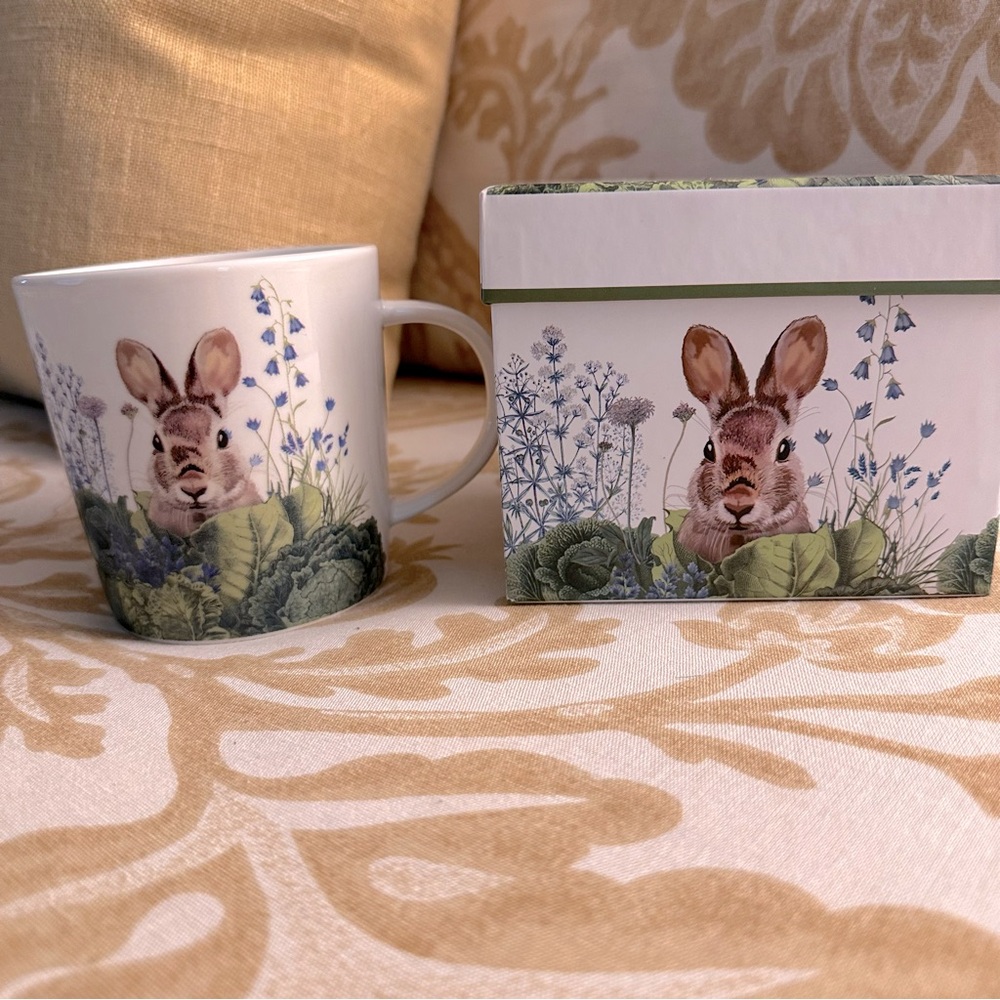 NIB Fab Funky Bone China Bunny Gift Mug
